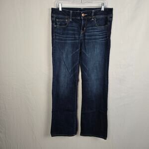 American Eagle Slim Boot Women's 10 Regular Stretch Blue Dark Wash